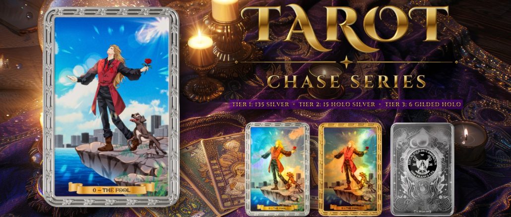 The Fool 0 Tarot Card Series BLIND CHASE BOX - Cameroon 1oz pure silver PROOF coin