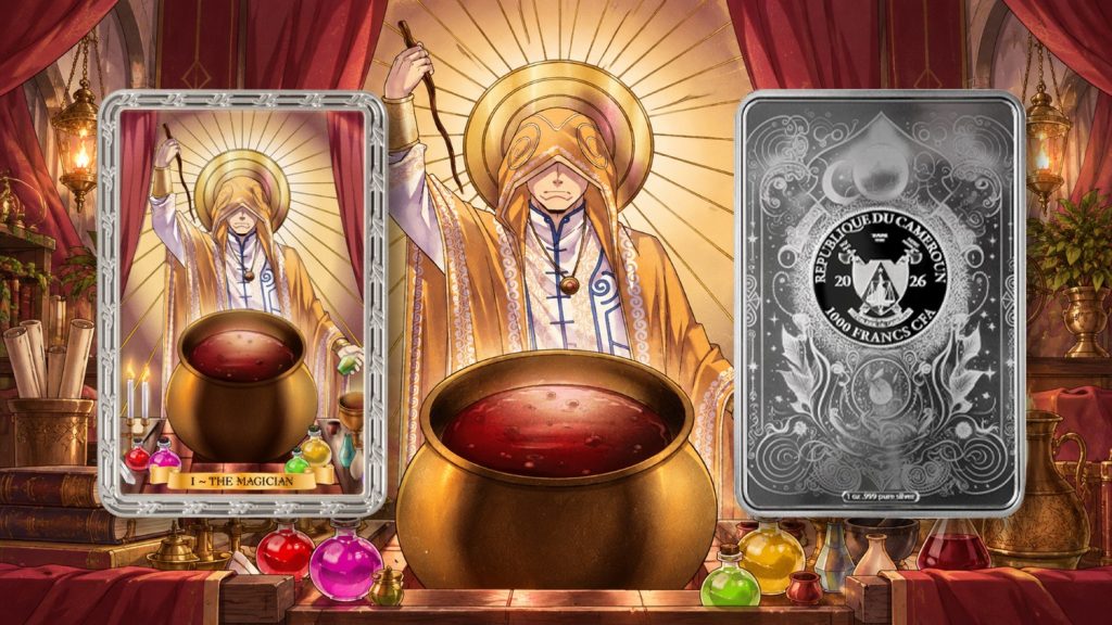 The Magician I Tarot Card Series BLIND CHASE BOX - Cameroon 1oz pure silver PROOF coin