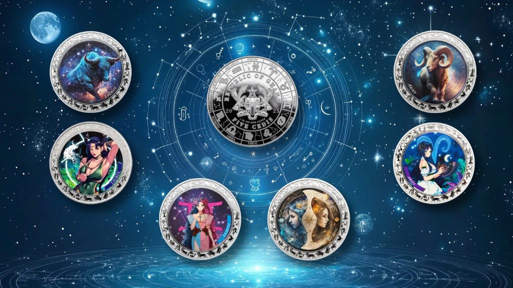 Zodiac Series series coin collection - Ghana 1oz pure silver coin