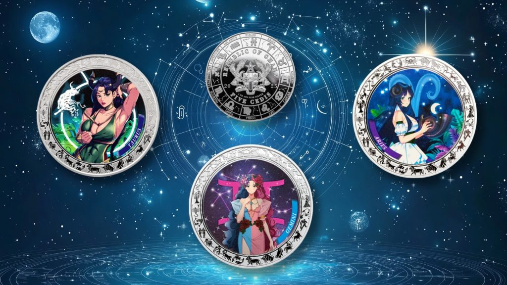Zodiac Series series coin collection - Ghana 1oz pure silver coin