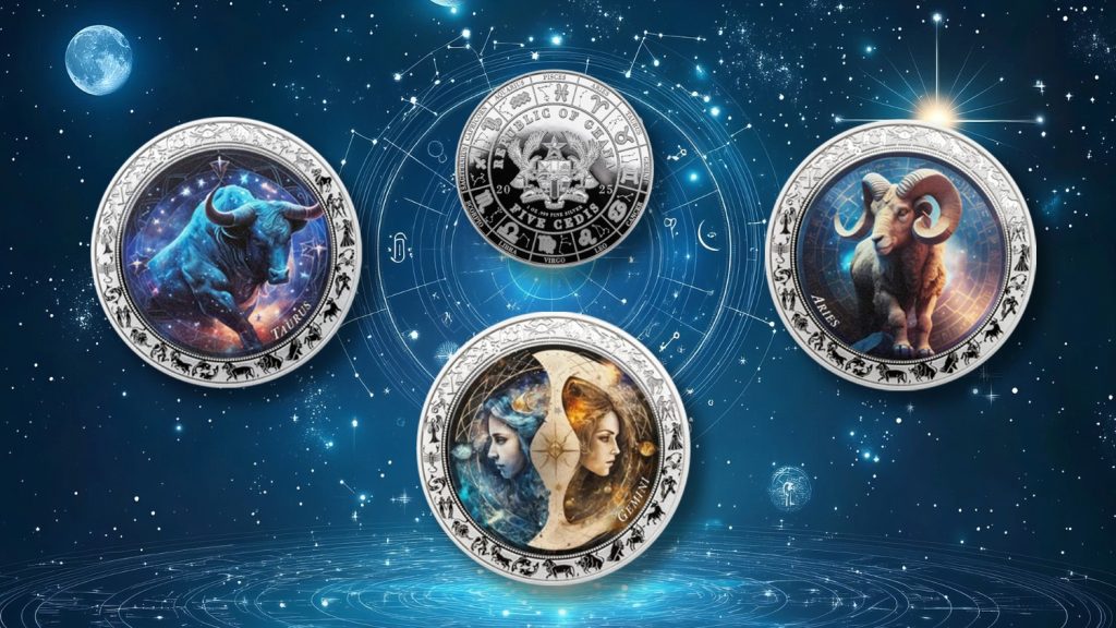 Zodiac Series series coin collection - Ghana 1oz pure silver coin