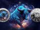 Taurus - Space Zodiac Series series coin collection - Ghana 1oz pure silver coin