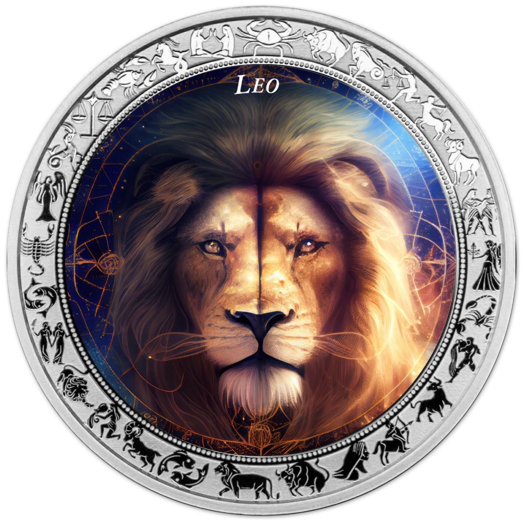 Leo - Space Zodiac Series series coin collection - Ghana 1oz pure silver coin