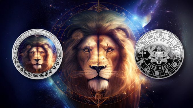 Leo - Space Zodiac Series series coin collection - Ghana 1oz pure silver coin
