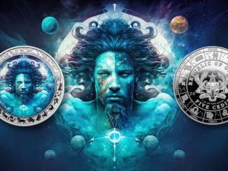 Aquarius - Space Zodiac Series series coin collection - Ghana 1oz pure silver coin