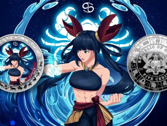 Cancer - Anime Zodiac Series series coin collection - Ghana 1oz pure silver coin