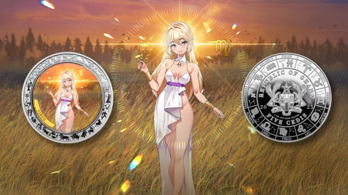Virgo - Anime Zodiac Series series coin collection - Ghana 1oz pure silver coin