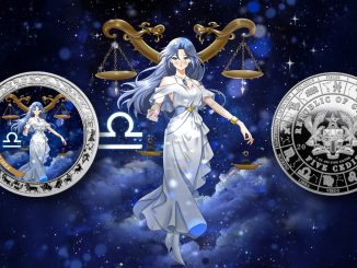 Libra - Anime Zodiac Series series coin collection - Ghana 1oz pure silver coin