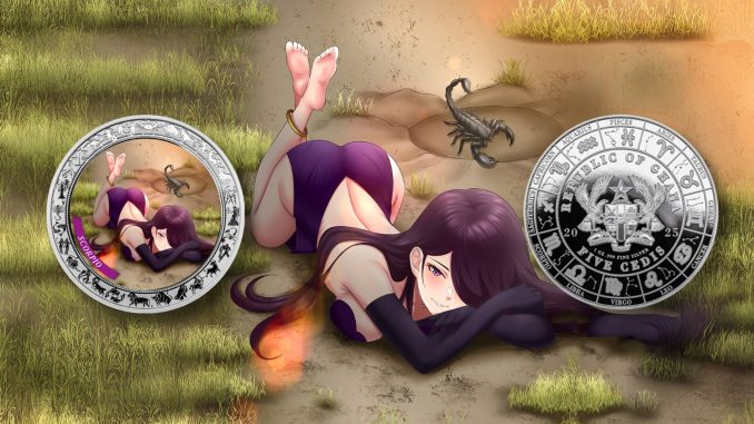 Scorpio - Anime Zodiac Series series coin collection - Ghana 1oz pure silver coin