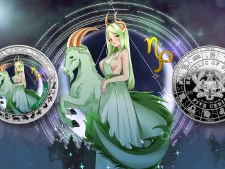 Capricorn - Anime Zodiac Series series coin collection - Ghana 1oz pure silver coin
