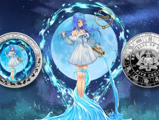 Aquarius - Anime Zodiac Series series coin collection - Ghana 1oz pure silver coin