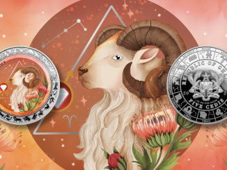 Aries - Aquarelle Zodiac Series series coin collection - Ghana 1oz pure silver coin