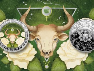 Taurus - Aquarelle Zodiac Series series coin collection - Ghana 1oz pure silver coin