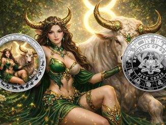 Taurus - Goddesses Zodiac Series series coin collection - Ghana 1oz pure silver coin
