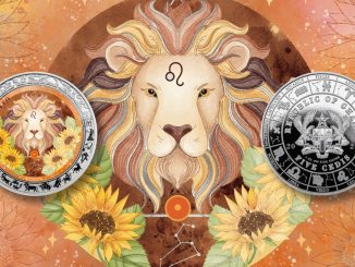 Leo - Aquarelle Zodiac Series series coin collection - Ghana 1oz pure silver coin