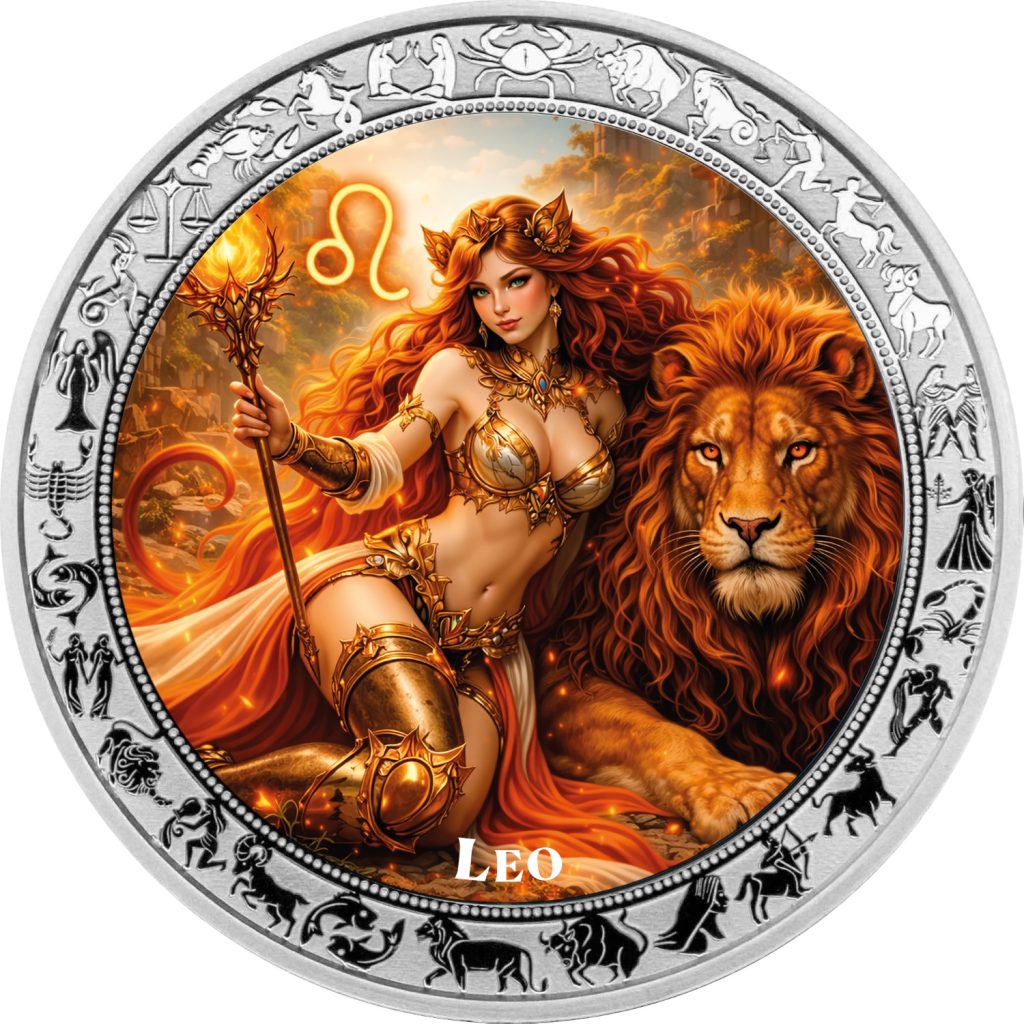 Leo - Goddesses Zodiac Series series coin collection - Ghana 1oz pure silver coin