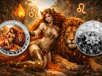 Leo - Goddesses Zodiac Series series coin collection - Ghana 1oz pure silver coin