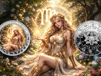 Virgo - Goddesses Zodiac Series series coin collection - Ghana 1oz pure silver coin