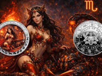Scorpio - Goddesses Zodiac Series series coin collection - Ghana 1oz pure silver coin