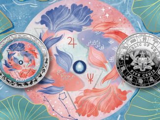 Pisces - Aquarelle Zodiac Series series coin collection - Ghana 1oz pure silver coin