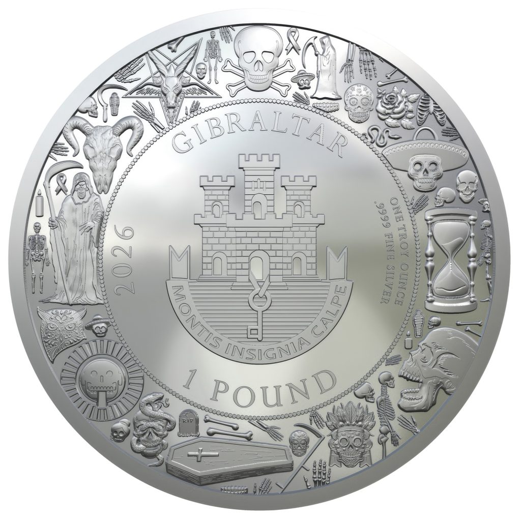 Spirit Wolf - Dia De Los Muertos series - 2026 Gibraltar 1 Pound - 1oz pure silver coin POPCOINS