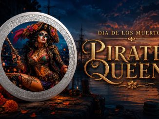 Pirate Queen - Dia De Los Muertos series - 2026 Gibraltar 1 Pound - 1oz pure silver coin POPCOINS