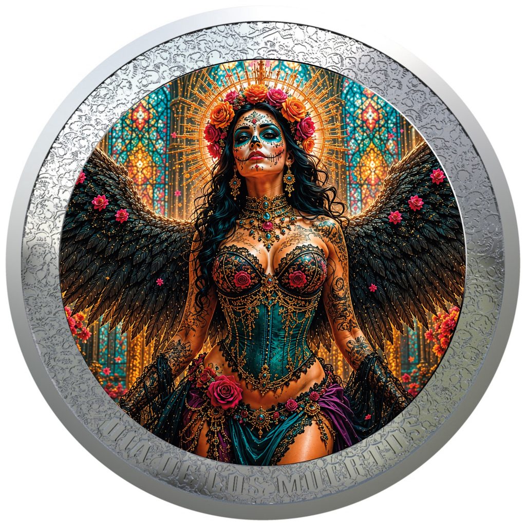 Angel of Remembrance - Dia De Los Muertos series - 2026 Gibraltar 1 Pound - 1oz pure silver coin POPCOINS