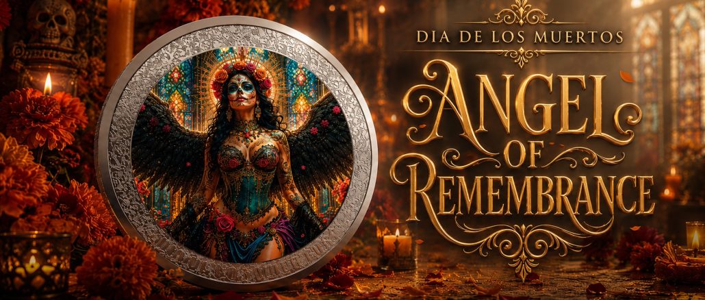 Angel of Remembrance - Dia De Los Muertos series - 2026 Gibraltar 1 Pound - 1oz pure silver coin POPCOINS