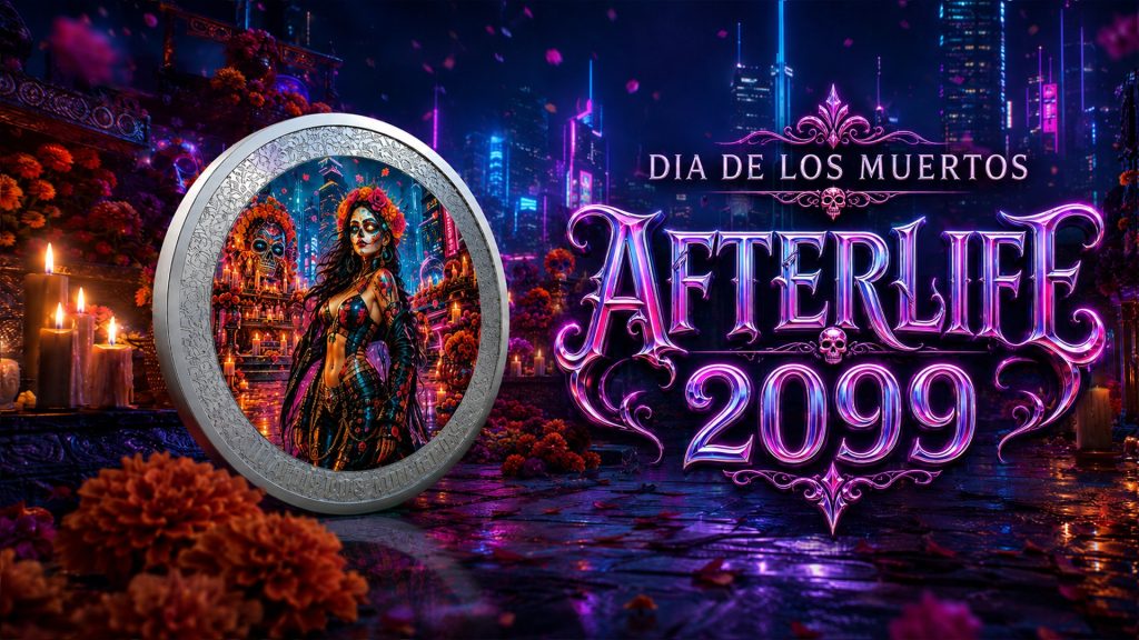 Afterlife 2099 - Dia De Los Muertos series - 2026 Gibraltar 1 Pound - 1oz pure silver coin POPCOINS