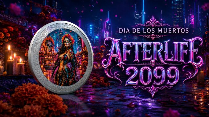 Afterlife 2099 - Dia De Los Muertos series - 2026 Gibraltar 1 Pound - 1oz pure silver coin POPCOINS