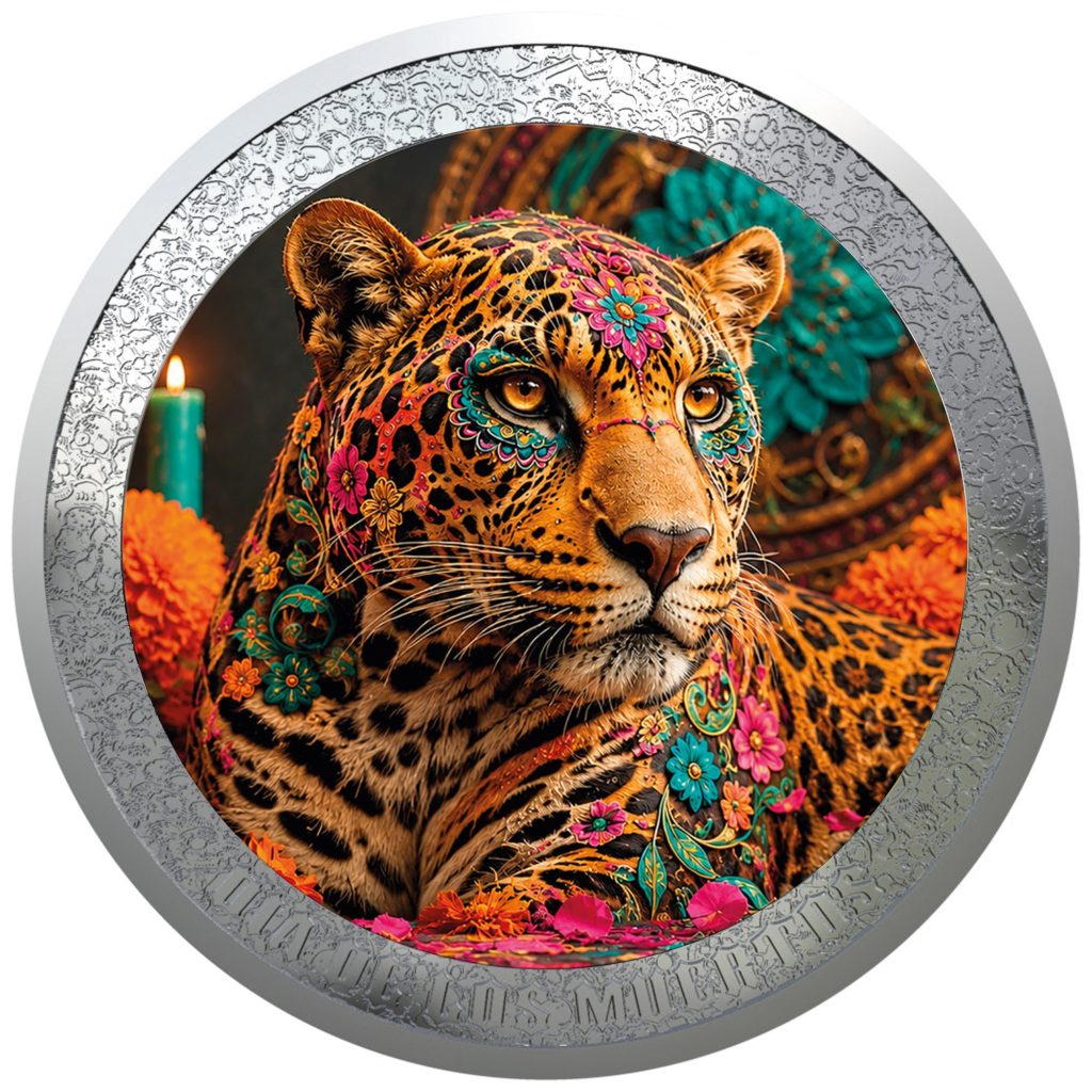Soul of the Jaguar - Dia De Los Muertos series - 2026 Gibraltar 1 Pound - 1oz pure silver coin POPCOINS