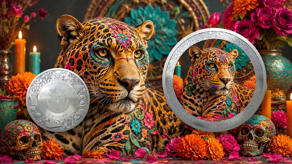 Soul of the Jaguar - Dia De Los Muertos series - 2026 Gibraltar 1 Pound - 1oz pure silver coin POPCOINS