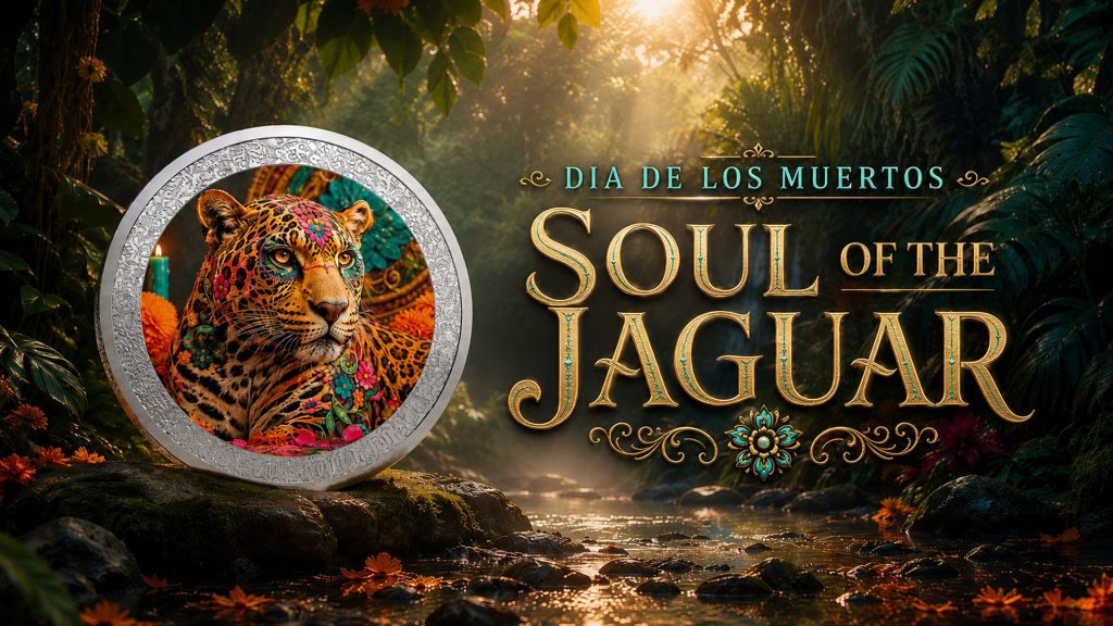Soul of the Jaguar - Dia De Los Muertos series - 2026 Gibraltar 1 Pound - 1oz pure silver coin POPCOINS