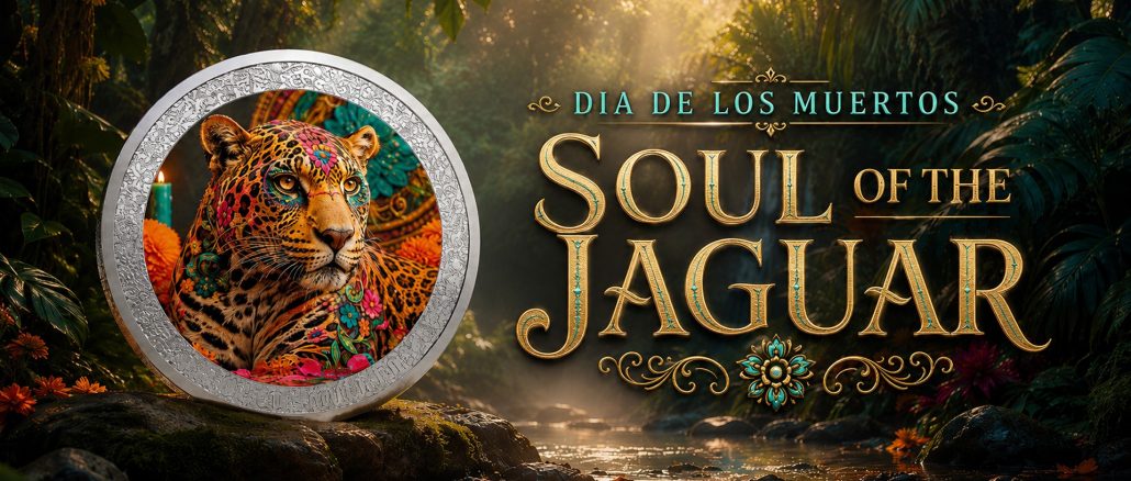 Soul of the Jaguar - Dia De Los Muertos series - 2026 Gibraltar 1 Pound - 1oz pure silver coin POPCOINS