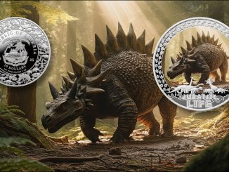 Stegosaurus - Jurassic Life Dinosaurs - Liberia 1oz pure silver coin