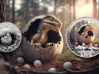 T-Rex Hatchling - Jurassic Life Dinosaurs - Liberia 1oz pure silver coin