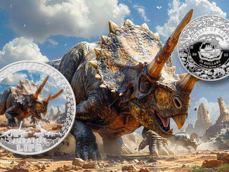 Triceratops - Jurassic Life Dinosaurs - Liberia 2oz pure silver coin