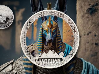 Anubis - Egyptian Heritage coin collection - Liberia 2oz pure silver coin
