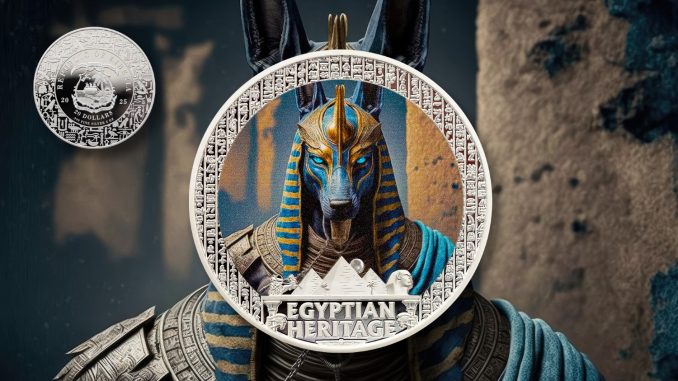 Anubis - Egyptian Heritage coin collection - Liberia 2oz pure silver coin Anubis - Egyptian Heritage coin collection - Liberia 2oz pure silver coin