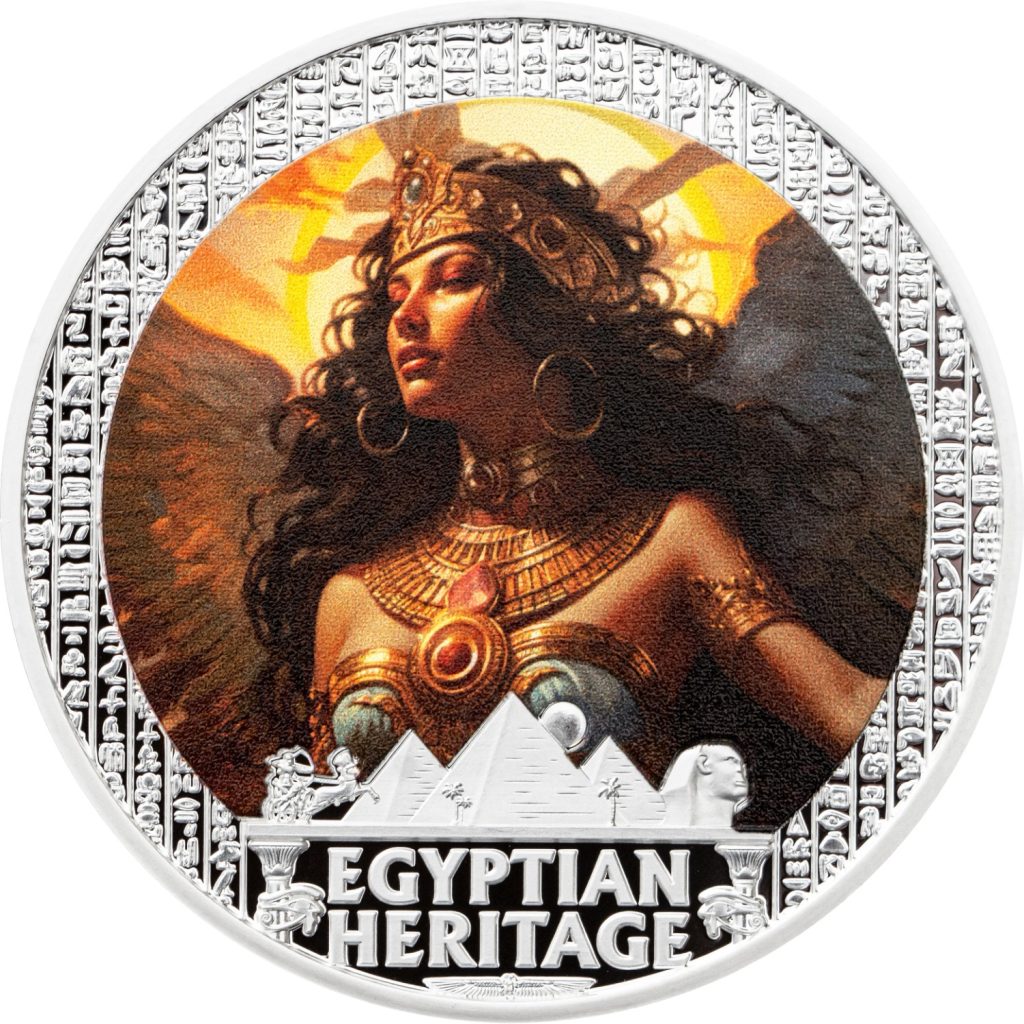 Isis - Egyptian Heritage coin collection - Liberia 1oz pure silver coin