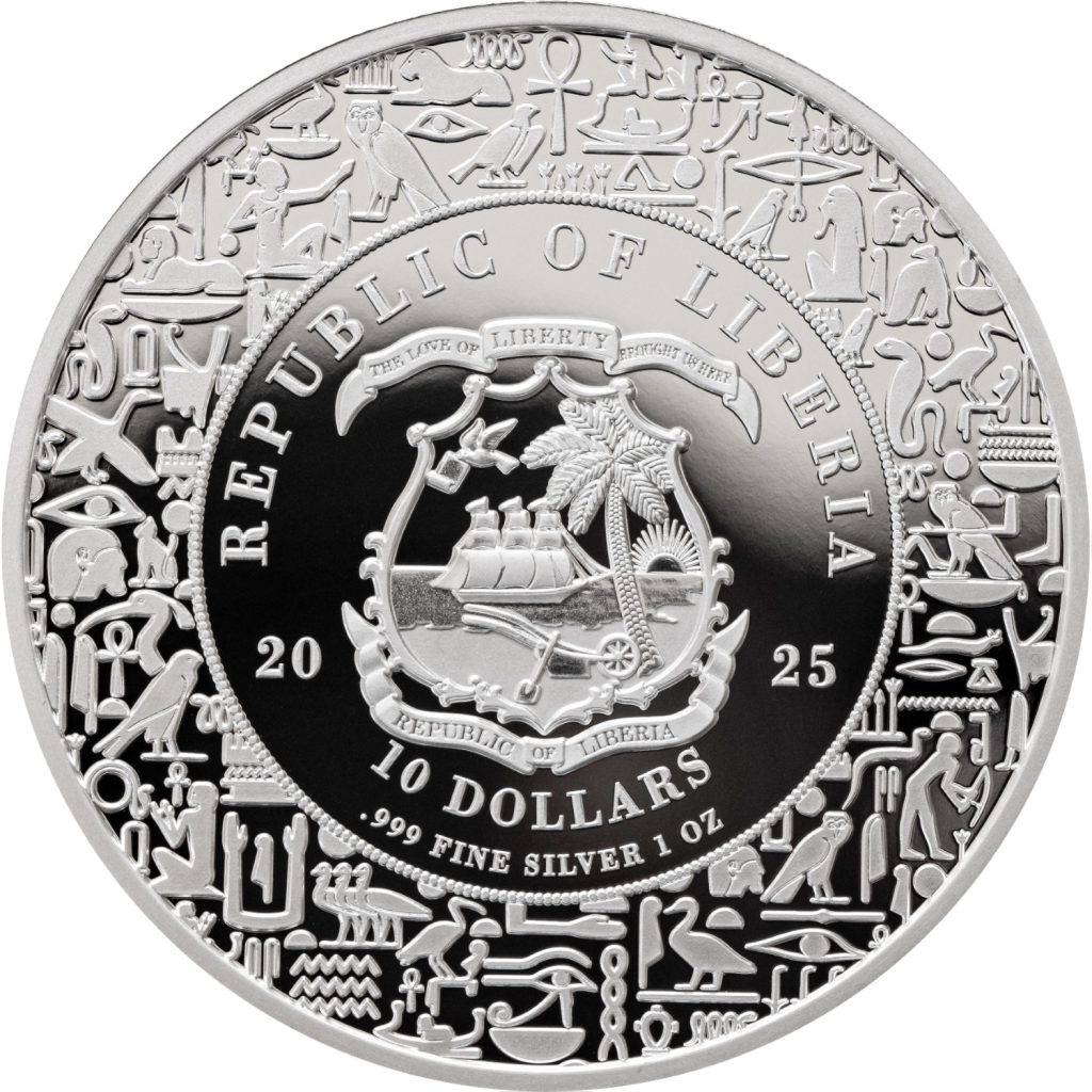 Bastet - Egyptian Heritage coin collection - Liberia 1oz pure silver coin