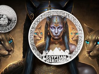 Bastet - Egyptian Heritage coin collection - Liberia 1oz pure silver coin