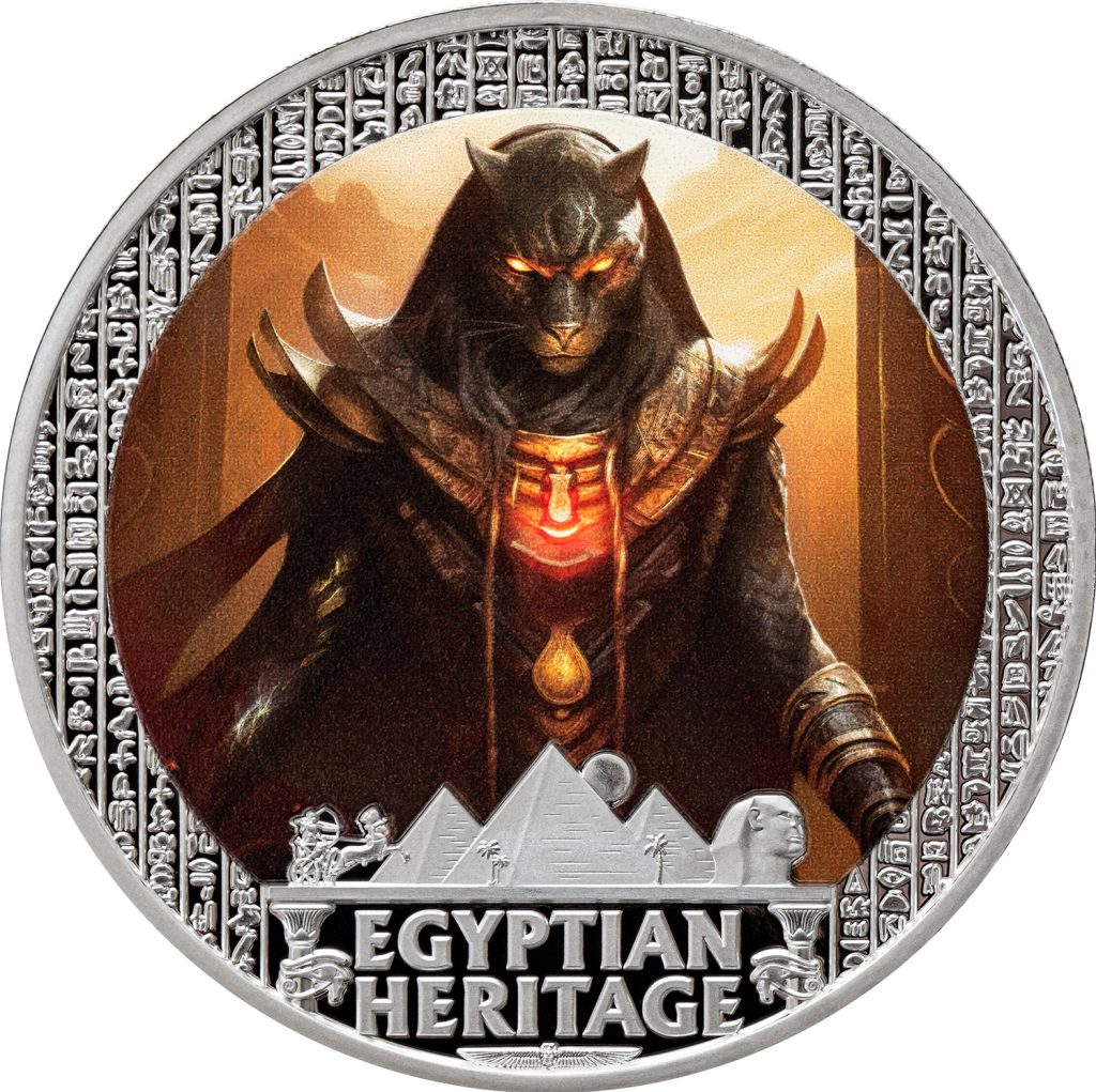 Sekhmet - Egyptian Heritage coin collection - Liberia 1oz pure silver coin