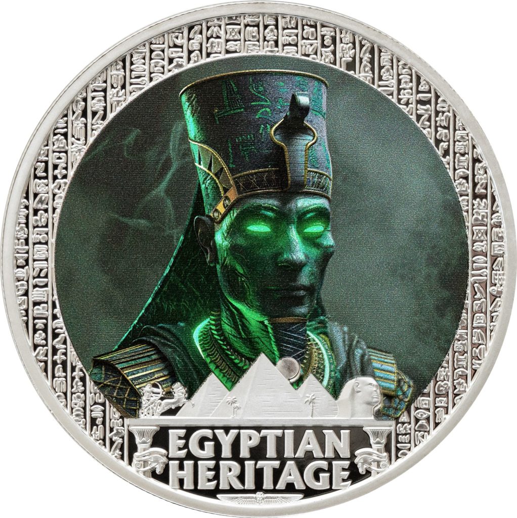 Osiris - Egyptian Heritage coin collection - Liberia 1oz pure silver coin