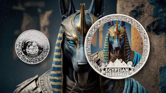 Anubis - Egyptian Heritage coin collection - Liberia 1oz pure silver coin Anubis - Egyptian Heritage coin collection - Liberia 1oz pure silver coin