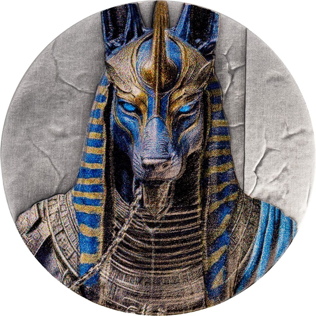 Anubis UHR Antiqued - Egyptian Heritage coin collection - 2026 Liberia 1oz pure silver coin