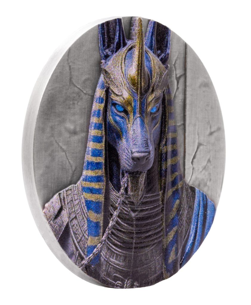 Anubis UHR Antiqued - Egyptian Heritage coin collection - 2026 Liberia 1oz pure silver coin