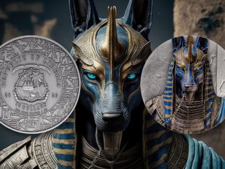 Anubis UHR Antiqued - Egyptian Heritage coin collection - 2026 Liberia 1oz pure silver coin