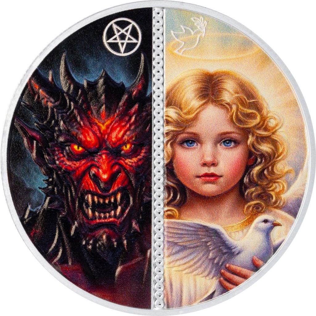 Angel & Devil - Good & Evil - Infinite Duality Paradox series - 2026 Liberia 1oz pure silver coin