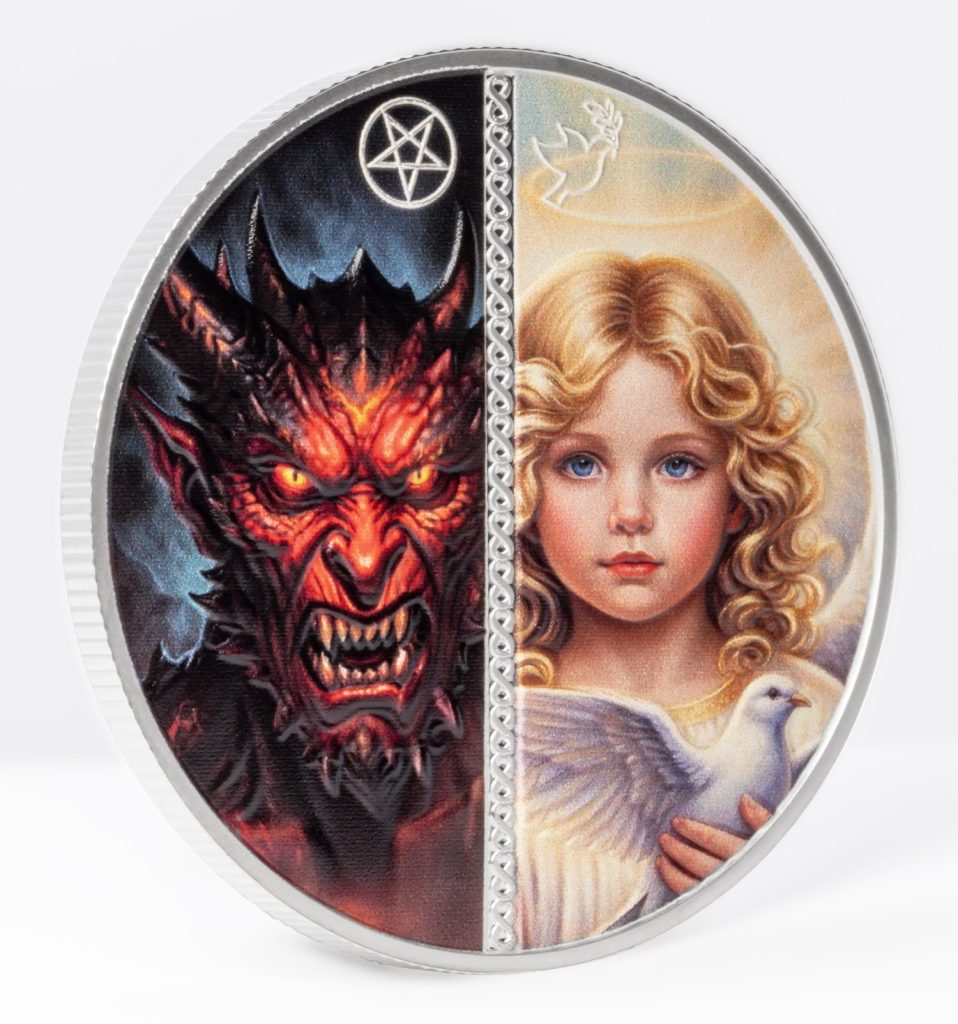 Angel & Devil - Good & Evil - Infinite Duality Paradox series - 2026 Liberia 1oz pure silver coin